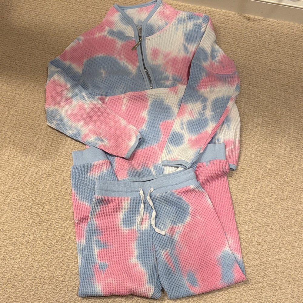 Colorful Tie-Dye Knit Set